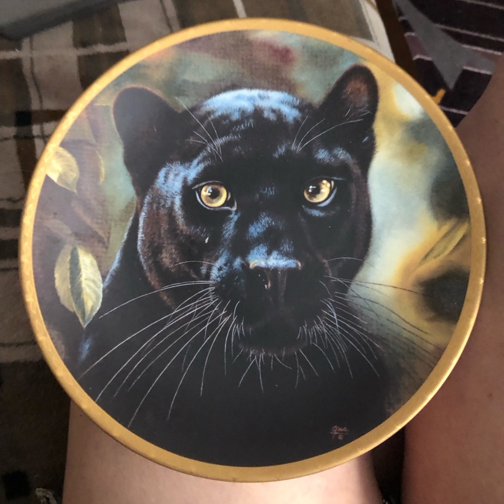 Lenox Black Panther from the Big Cats of the World Plate Collection